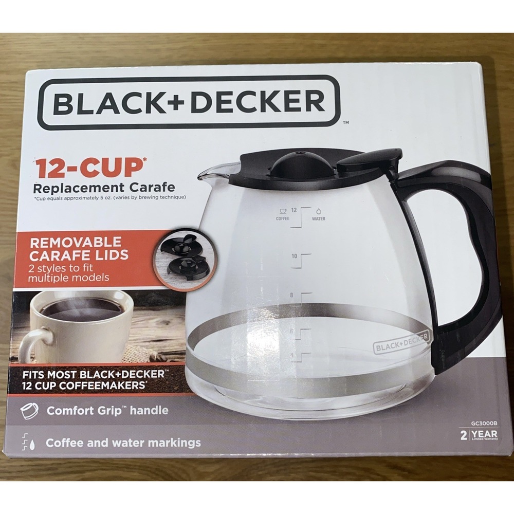 Black & Decker GC3000B 12-Cup Replacement Carafe, Black